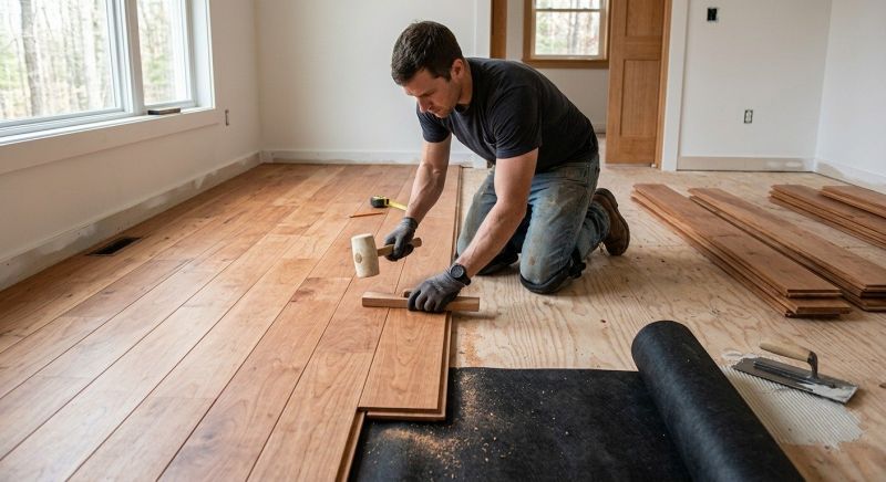 Cherry Floor Installation in Hutchins, TX