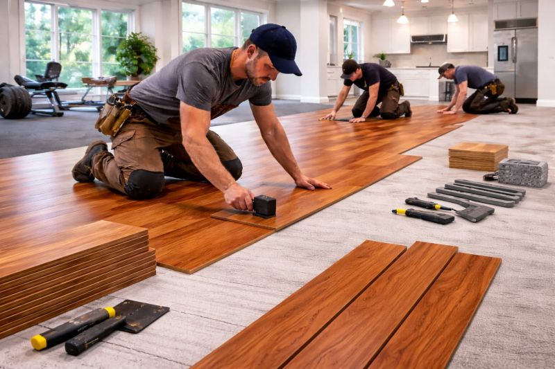 Cherry Floor Installation in Kaufman County, TX