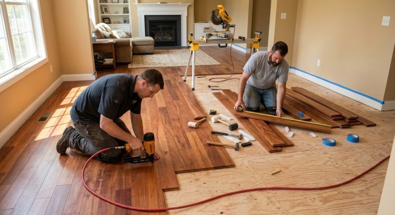 Cherry Floor Installation in Wills Point, TX