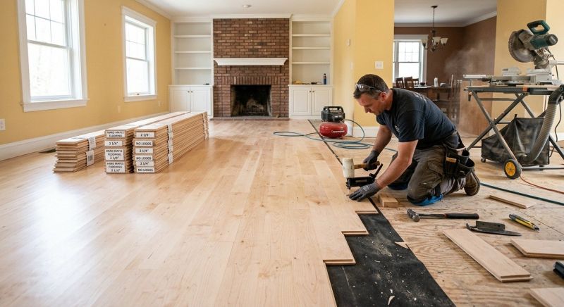 Maple Flooring Installation in Rockwall County, TX