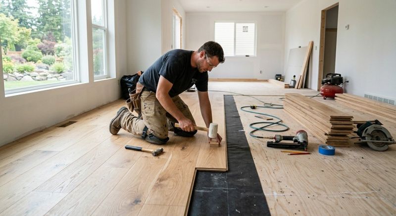 Oak Floor Installation in Forney, TX