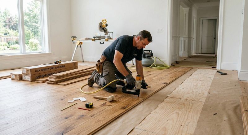 Oak Floor Installation in Sachse, TX