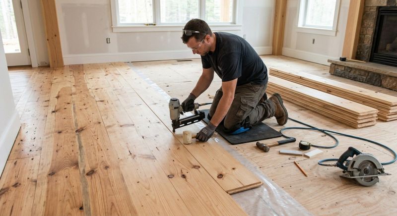 Pine Floor Installation in Terrell, TX